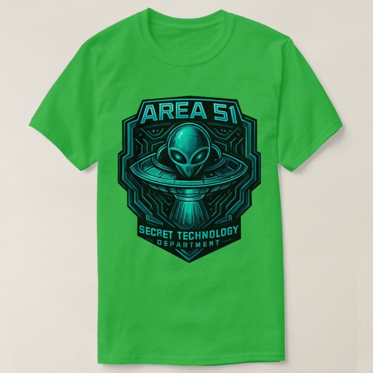 Area 51 - Secret Technology Department Alien UFO - Mens/Womens T-Shirt