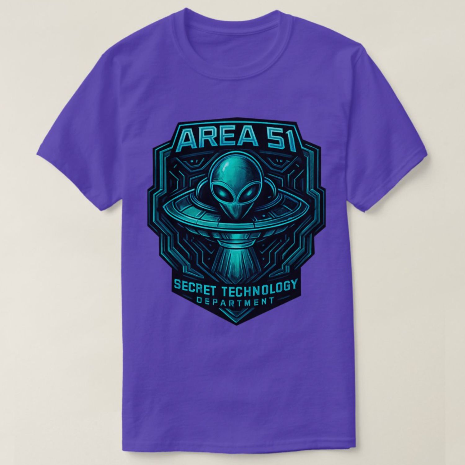 Area 51 - Secret Technology Department Alien UFO - Mens/Womens T-Shirt