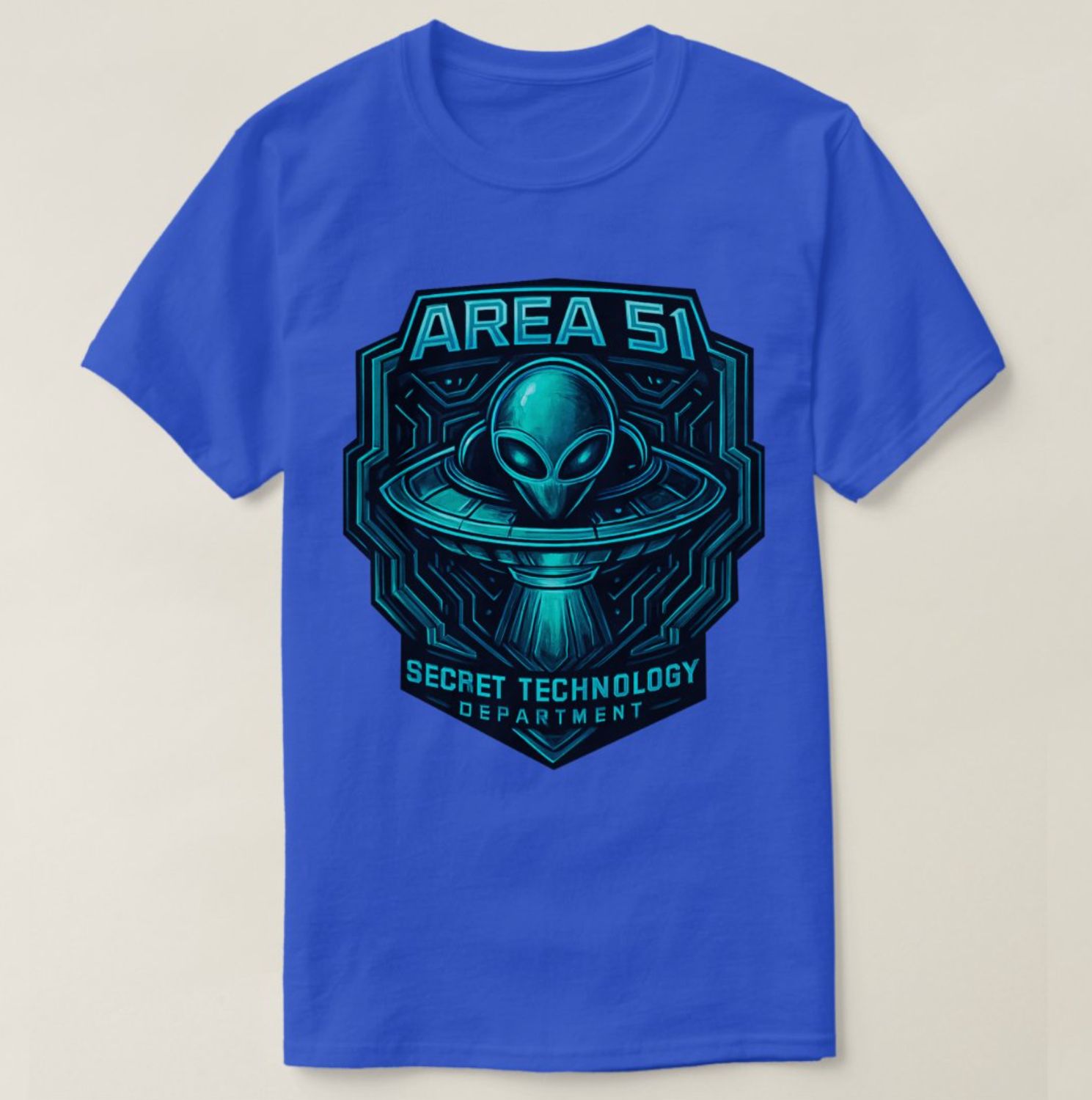 Area 51 - Secret Technology Department Alien UFO - Mens/Womens T-Shirt