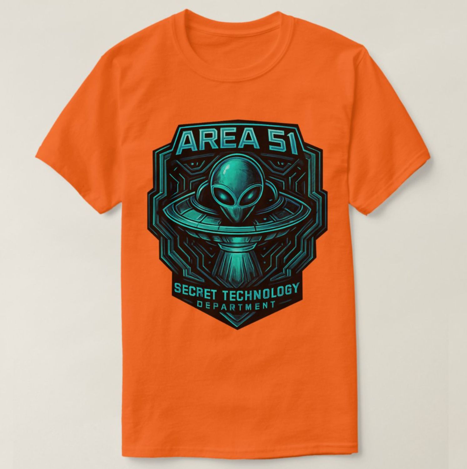 Area 51 - Secret Technology Department Alien UFO - Mens/Womens T-Shirt