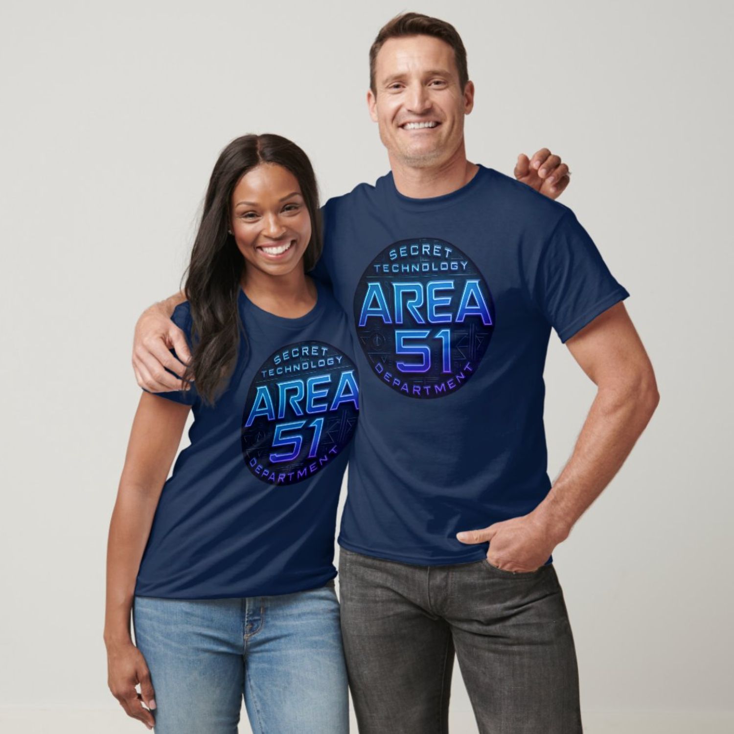 Area 51 - Secret Technology Department Alien UFO - Mens/Womens T-Shirt