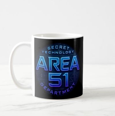 Area 51 Secret Technology Department UFO - Ceramic Coffee Mug