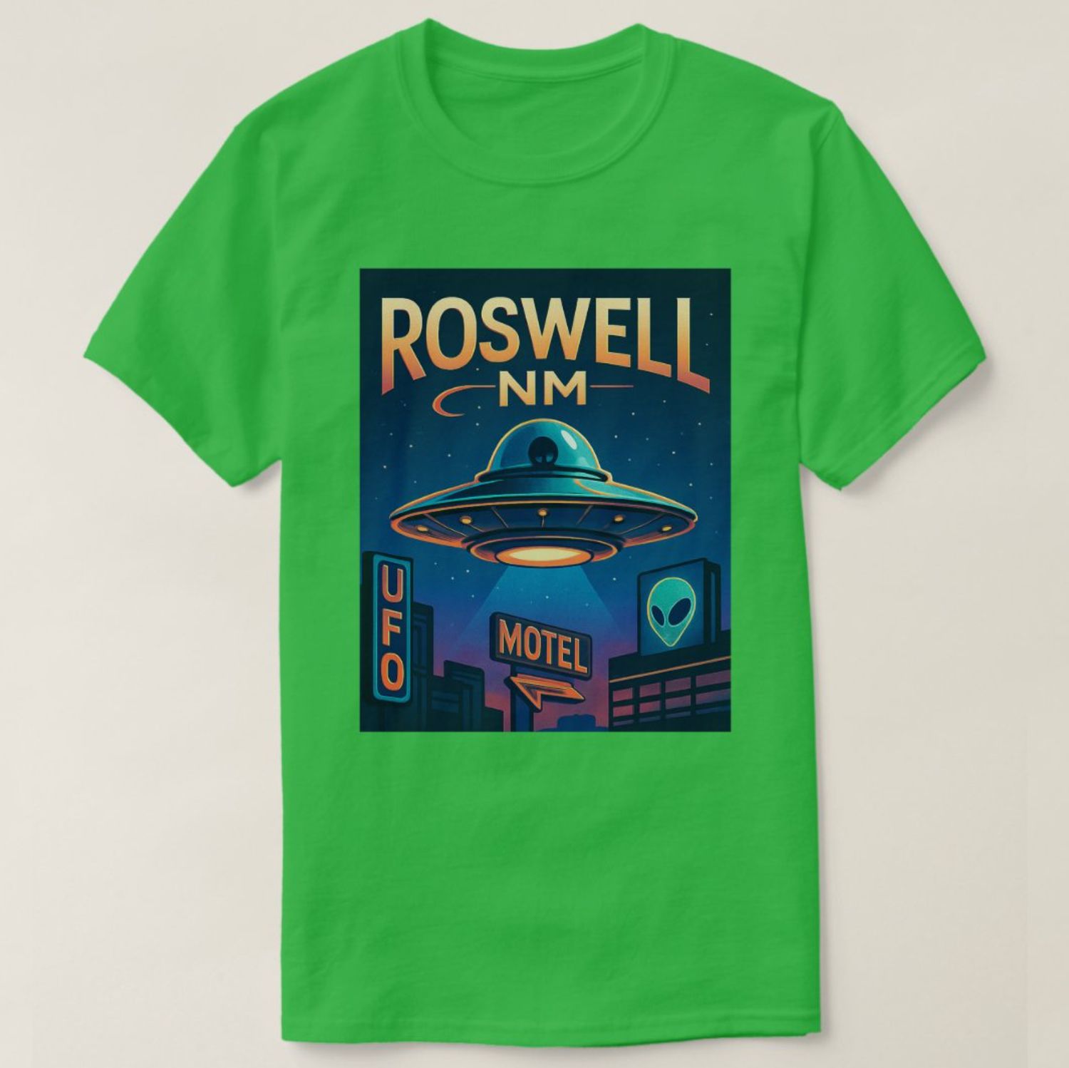 Roswell NM Retro UFO Alien - Mens/Womens T-Shirt