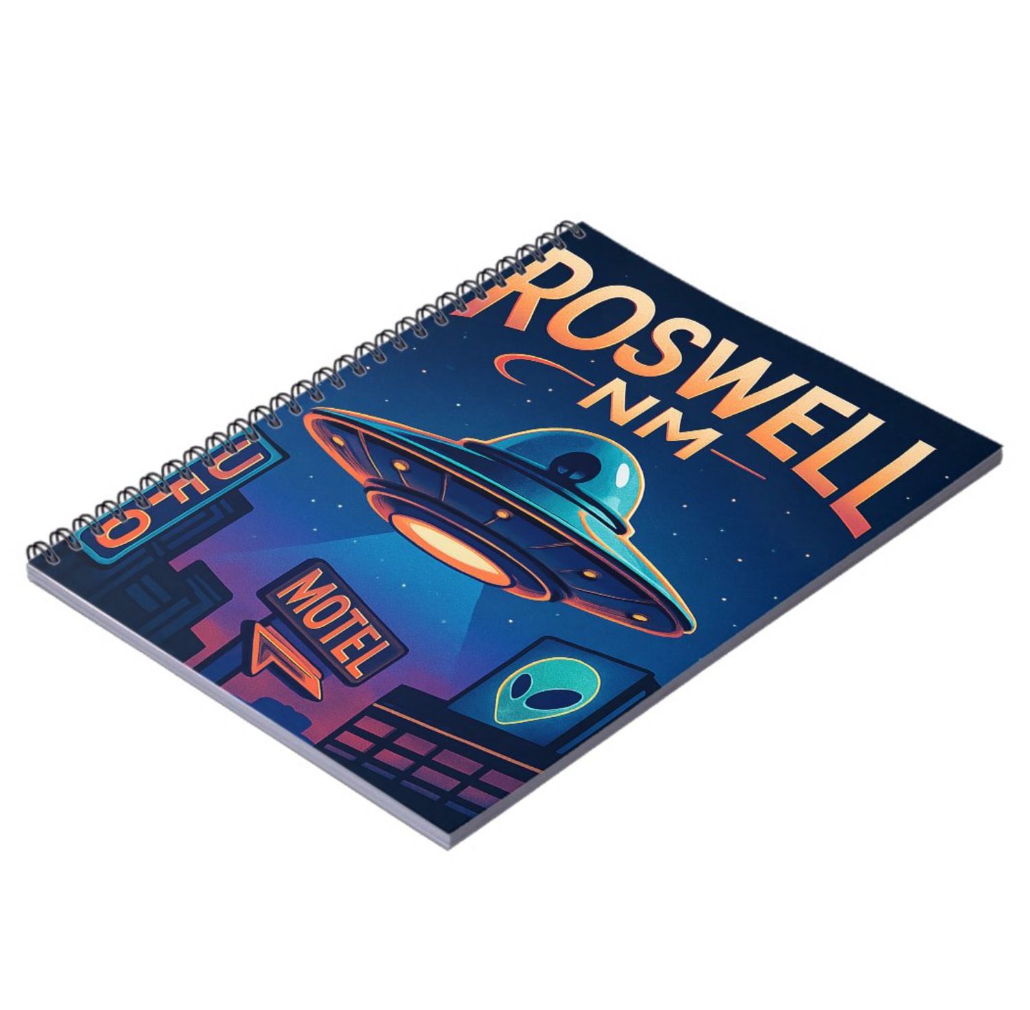 Area 51 Retro UFO Alien - Classic Lined Notebook 6.5&quot; x 8.75&quot;