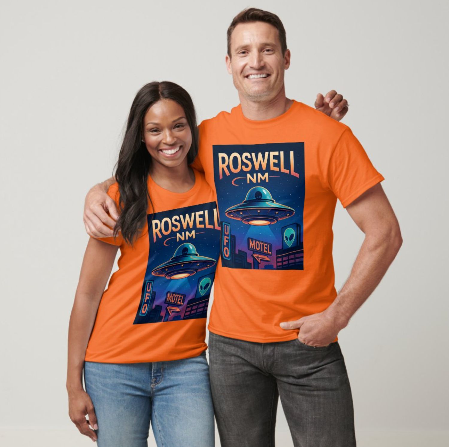 Roswell NM Retro UFO Alien - Mens/Womens T-Shirt