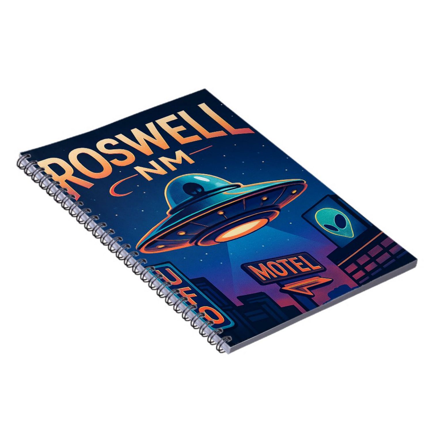 Area 51 Retro UFO Alien - Classic Lined Notebook 6.5&quot; x 8.75&quot;
