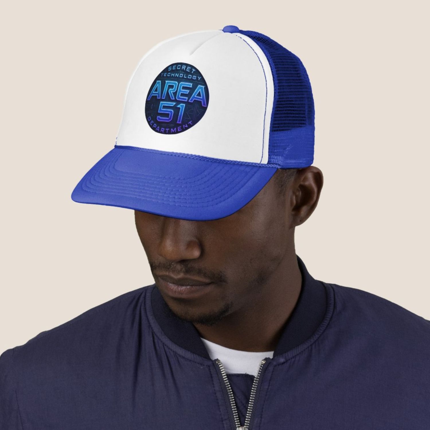 Area 51 Secret Technology Department UFO Alien - Unisex Trucker Cap Hat