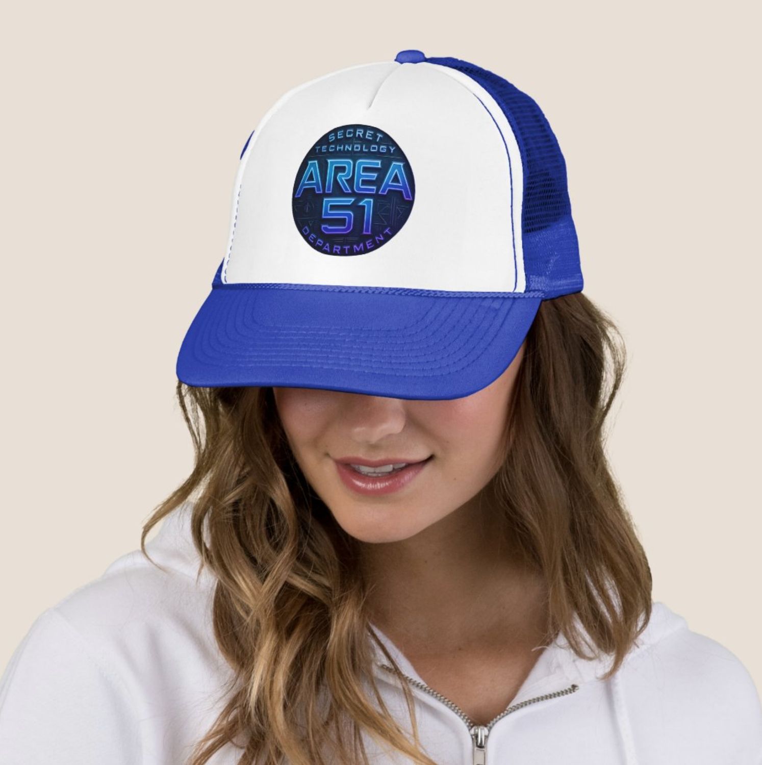 Area 51 Secret Technology Department UFO Alien - Unisex Trucker Cap Hat