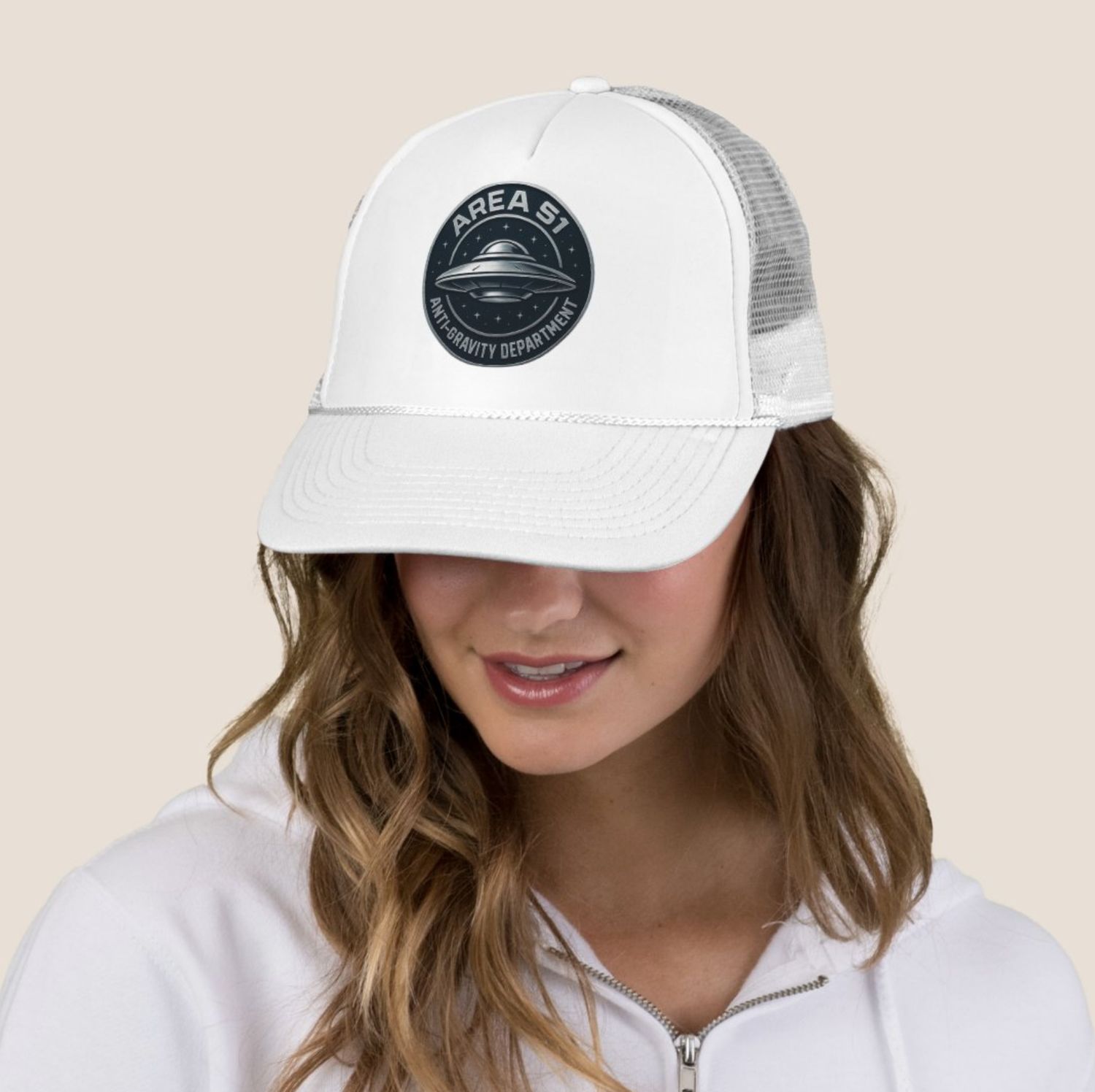 Area 51 Anti-Gravity Department UFO Alien - Unisex Trucker Cap Hat