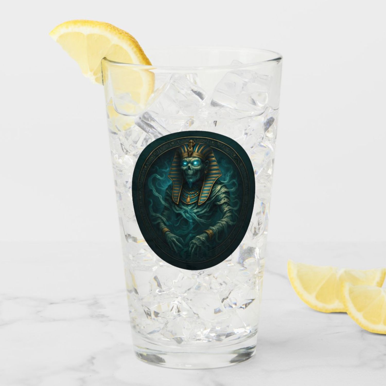 The Haunted Pharaoh - 16oz Glass Tumbler
