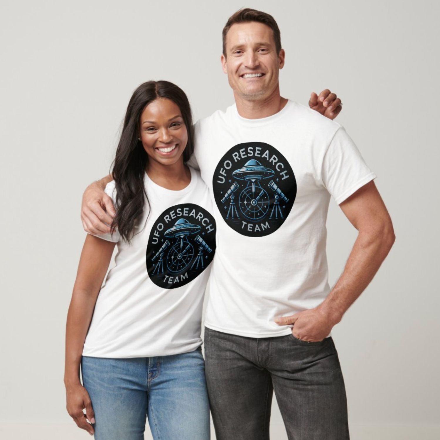 UFO Research Team Alien - Mens/Womens T-Shirt