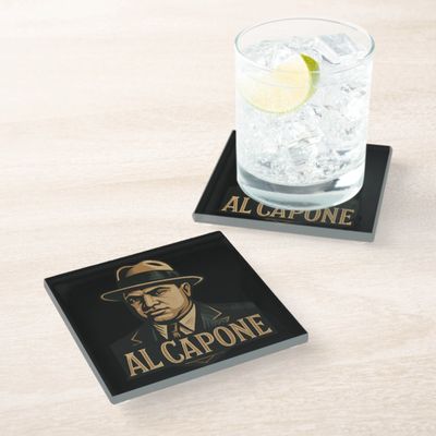 Al Capone Gangster - Glass Coaster [2 Pack]
