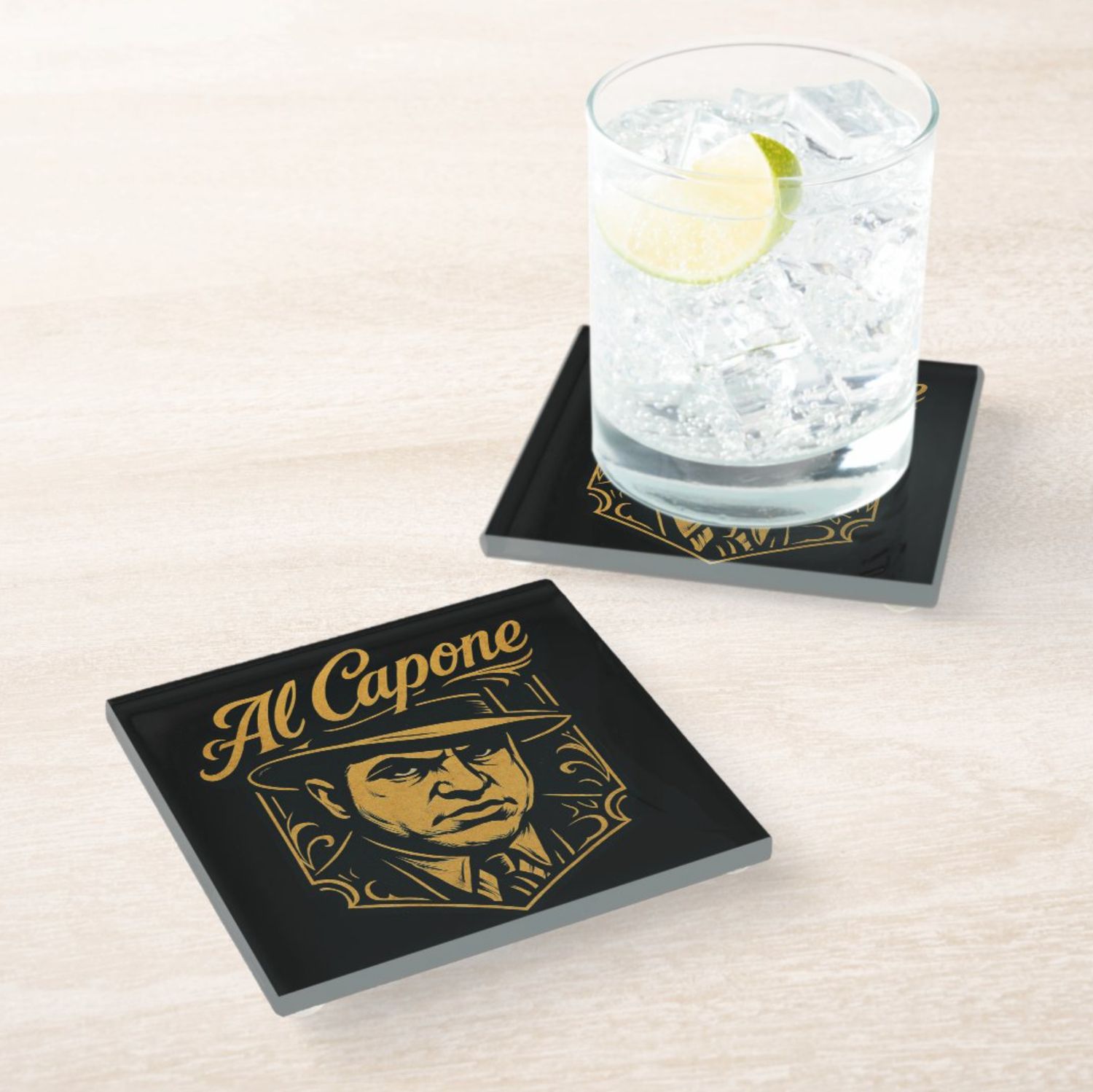 Al Capone Gangster - Glass Coaster [Single]