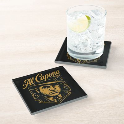 Al Capone Gangster - Glass Coaster [2 Pack]