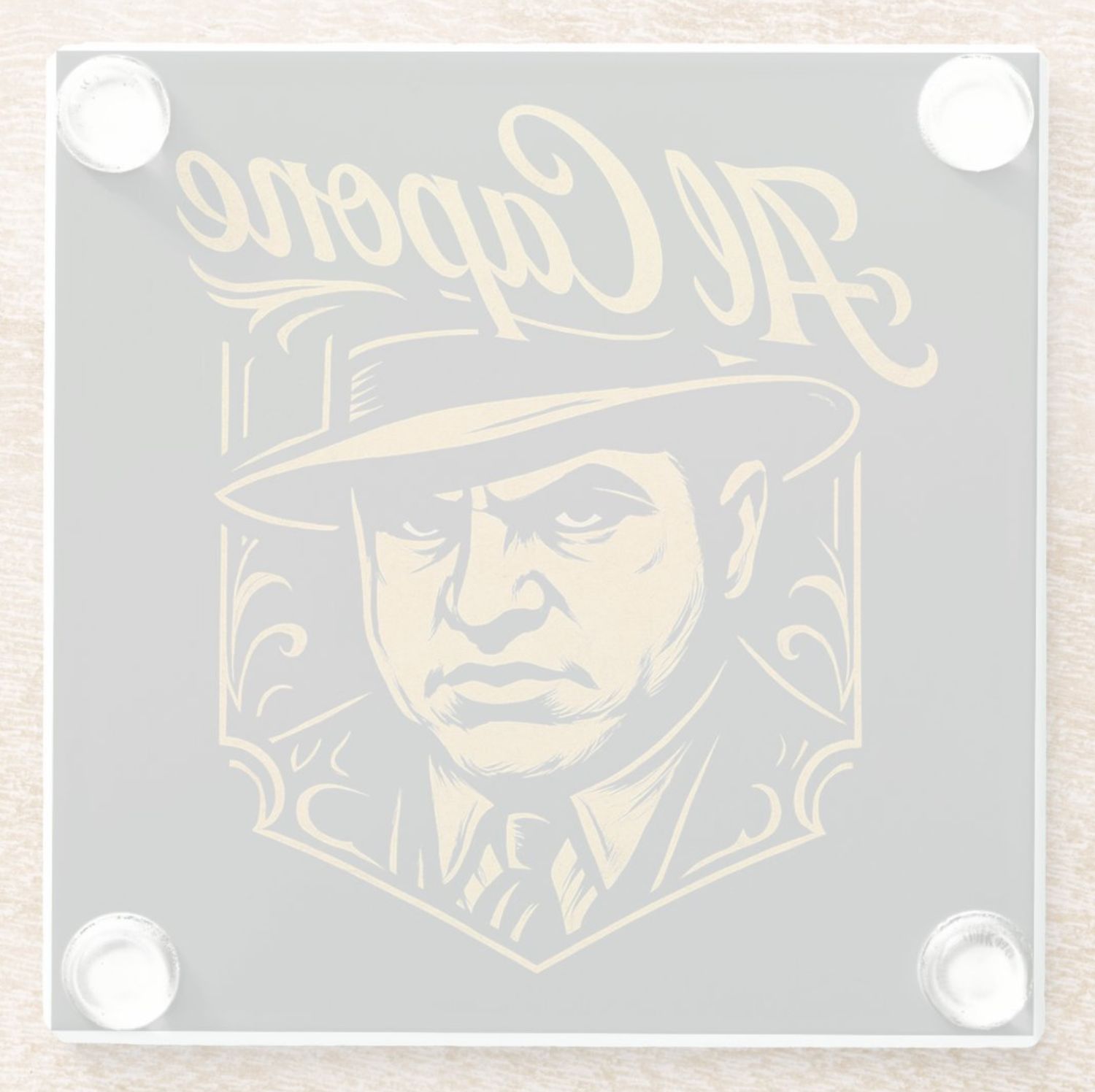 Al Capone Gangster - Glass Coaster [Single]