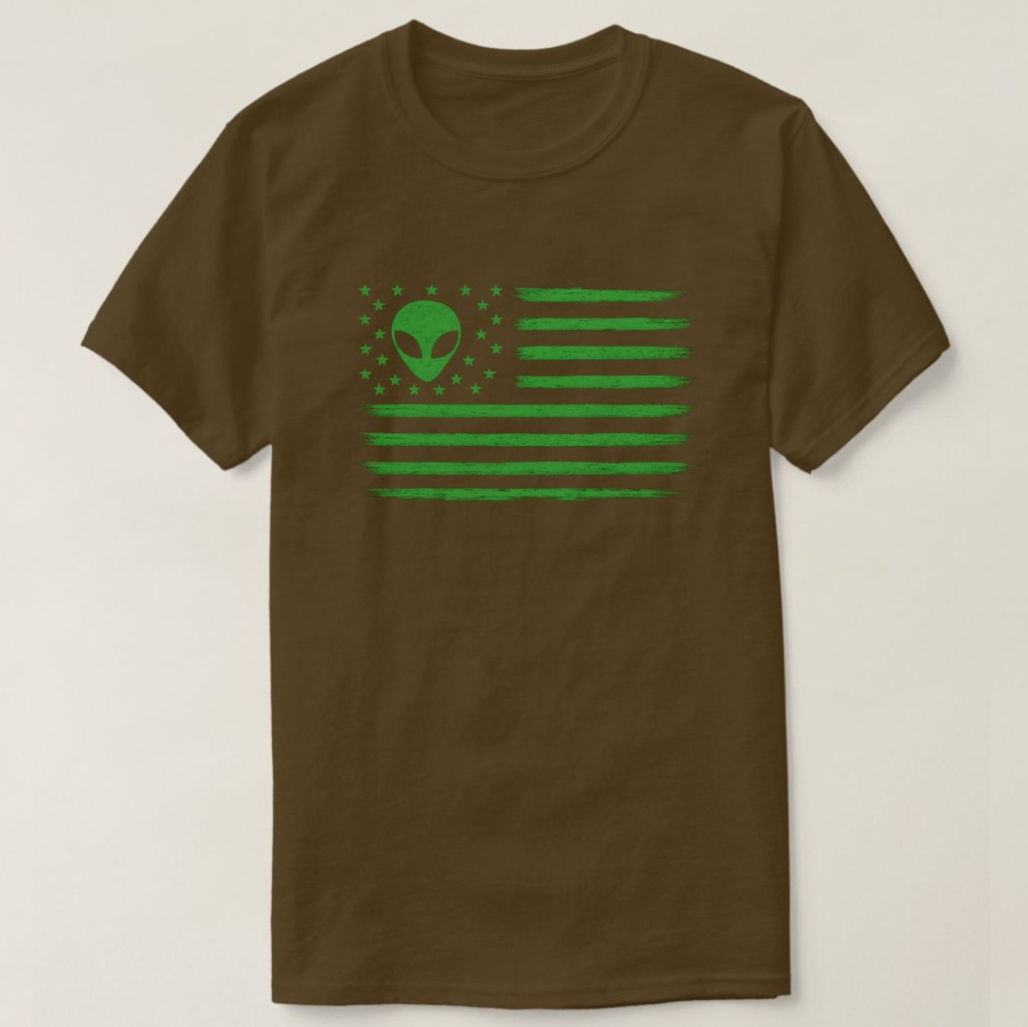 UFO USA Flag Alien - Mens/Womens T-Shirt