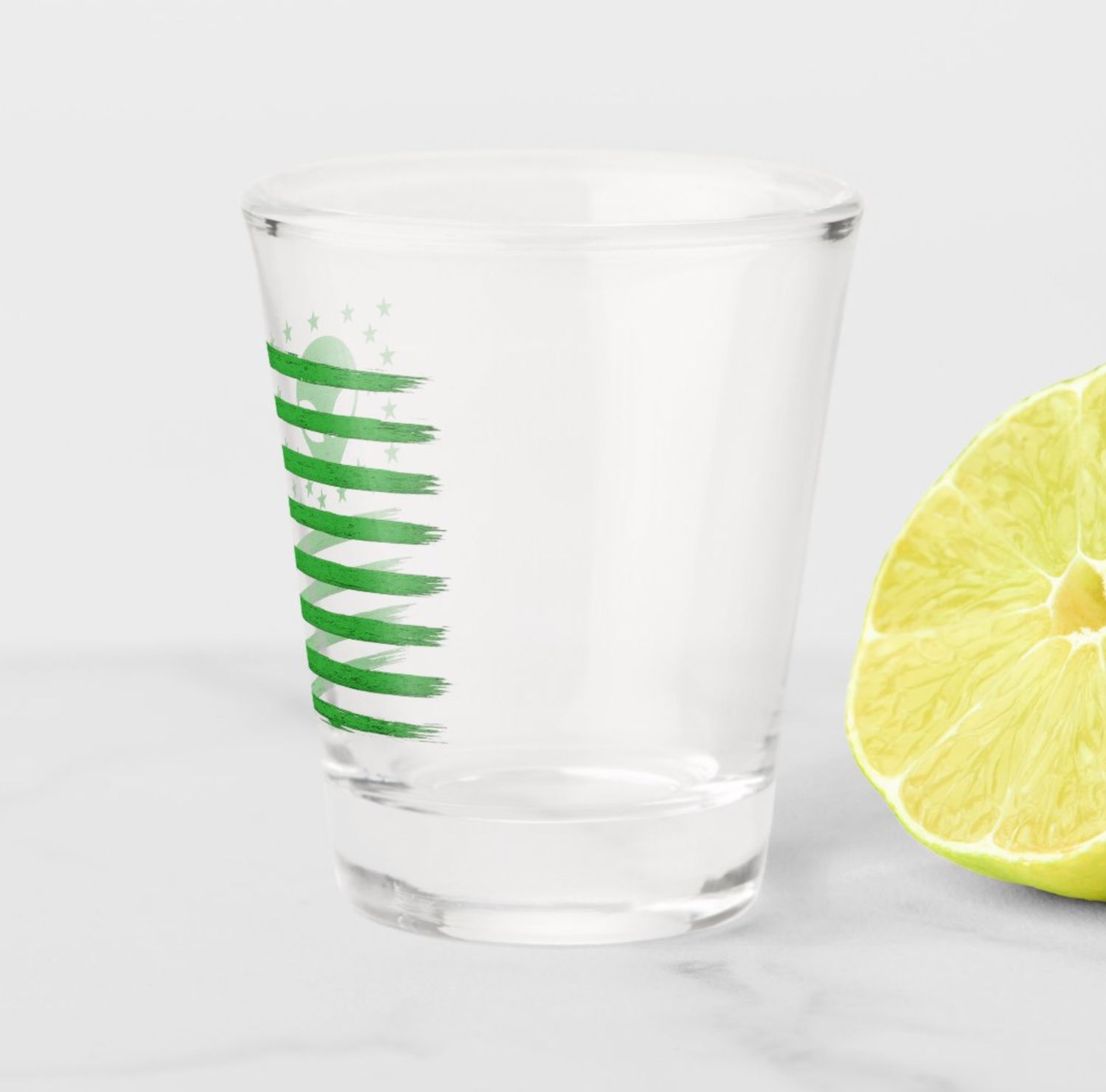 UFO US Flag Alien - 1.5oz Shot Glass