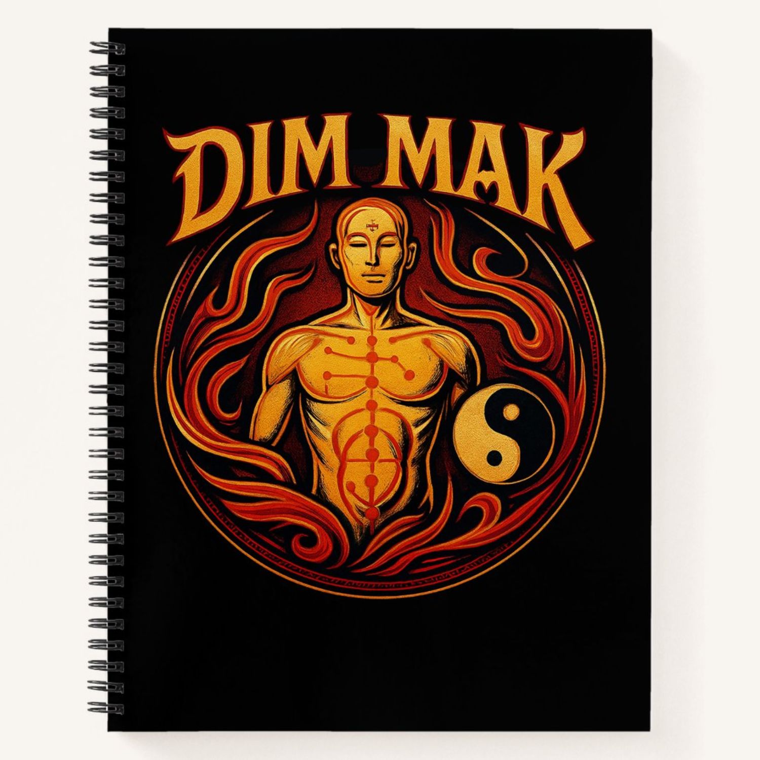 Dim Mak: The Death Touch - 8.5&quot; x 11&quot; Deluxe Spiral Notebook