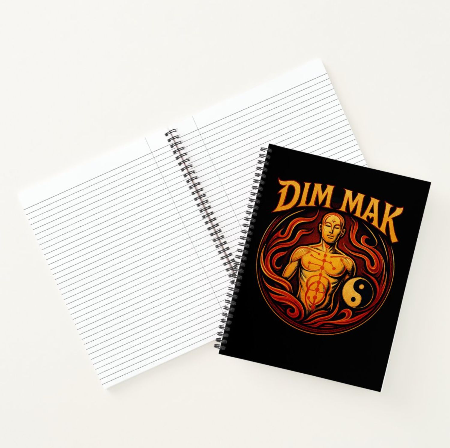 Dim Mak: The Death Touch - 8.5&quot; x 11&quot; Deluxe Spiral Notebook
