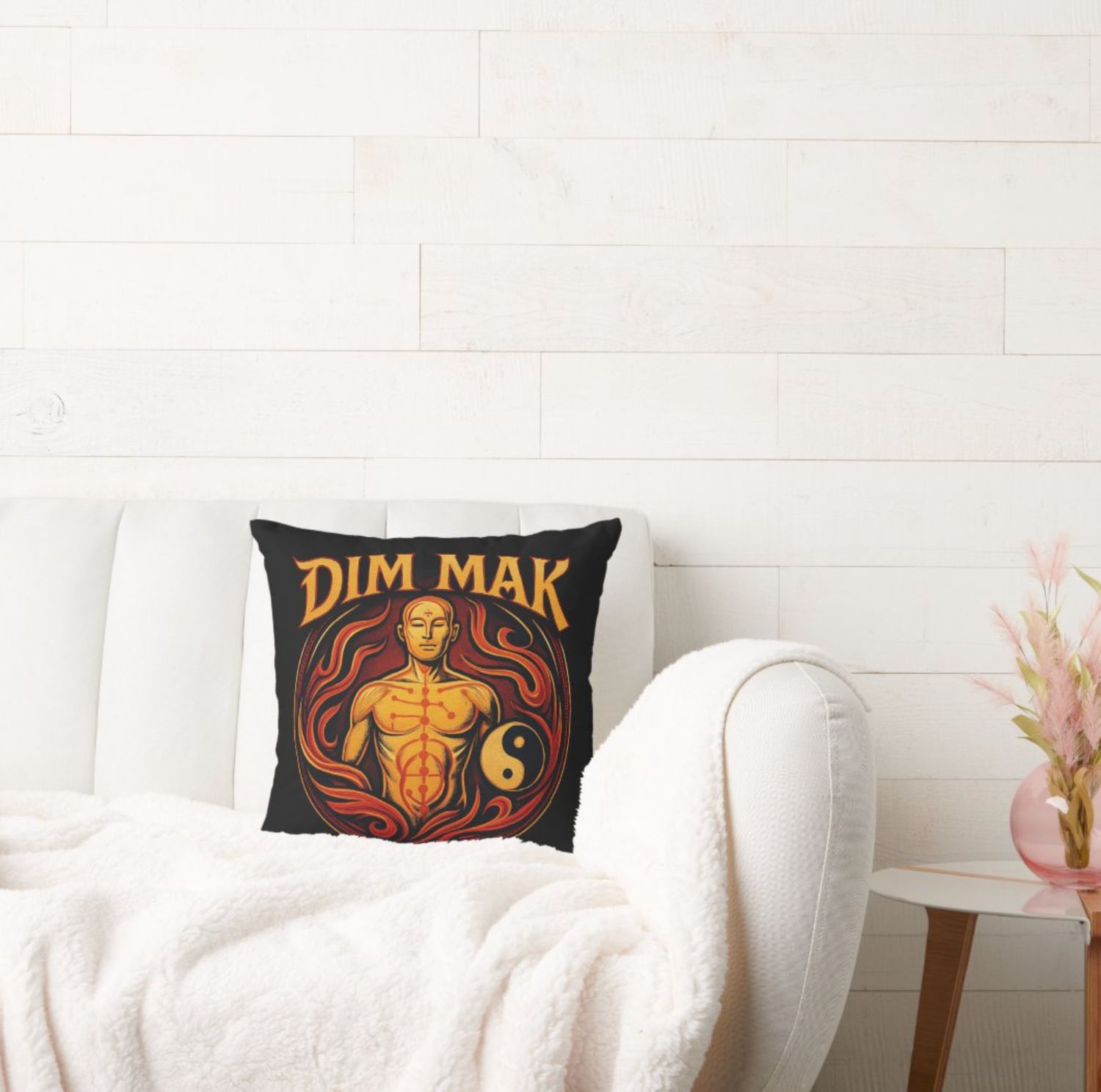 Dim Mak - The Death Touch - 16&quot; x 16&quot; Pillow [includes Insert]