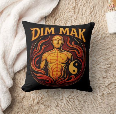 Dim Mak - The Death Touch - 16&quot; x 16&quot; Pillow [includes Insert]