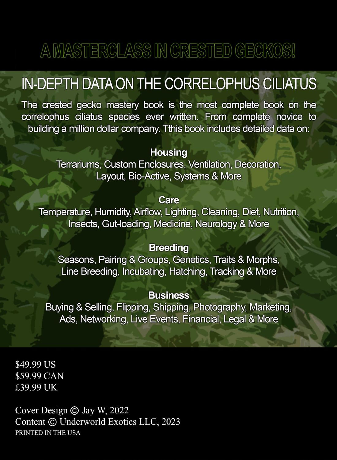 Crested Gecko Mastery E-Book by Underworld Exotics