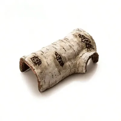 Birch Wood Texture Plastic Resin Reptile Hideaway Cave
