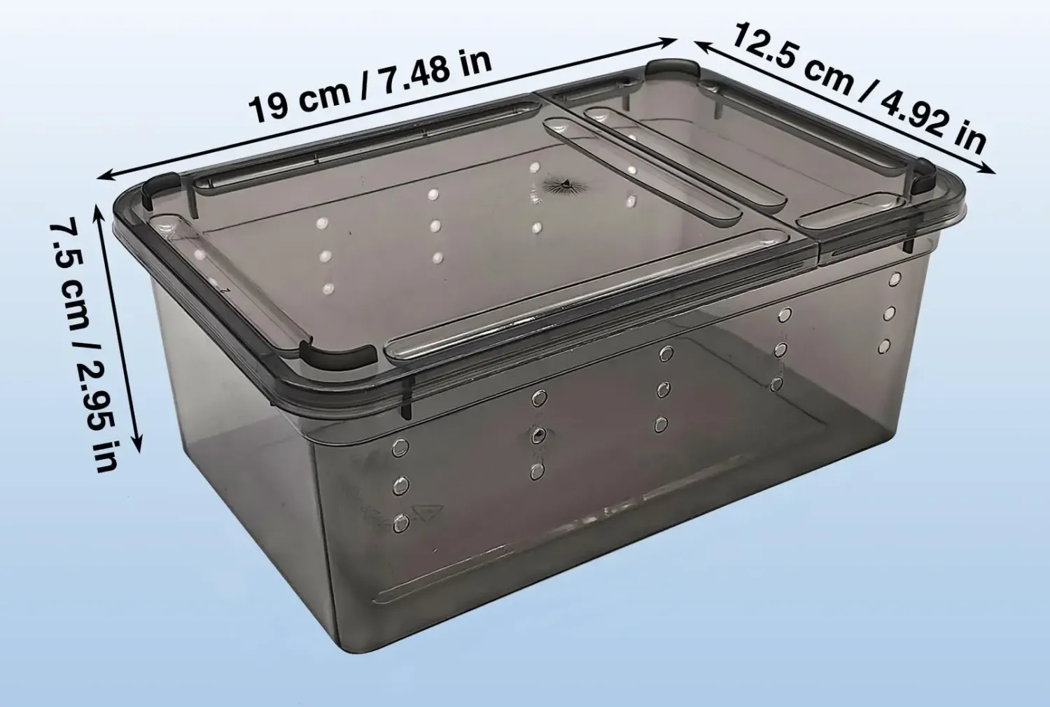 Dual-Purpose Reptile Egg Laying &amp; Habitat Tub [Dark]