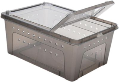 Dual-Purpose Reptile Egg Laying &amp; Habitat Tub [Dark]
