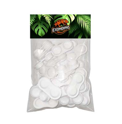 EXOMORPHS - Hatchling/Juvenile Reptile Double Food Dishes [25 Pack]