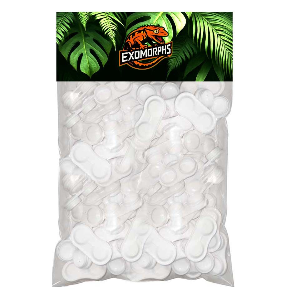 EXOMORPHS - Hatchling/Juvenile Reptile Double Food Dishes [10 Pack]