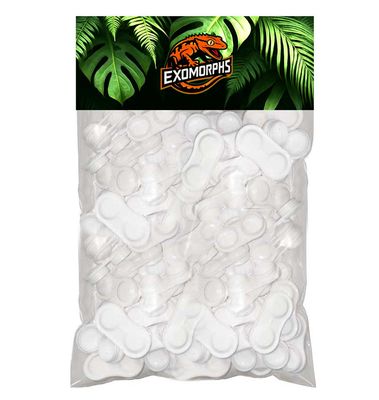 EXOMORPHS - Hatchling/Juvenile Reptile Double Food Dishes [10 Pack]