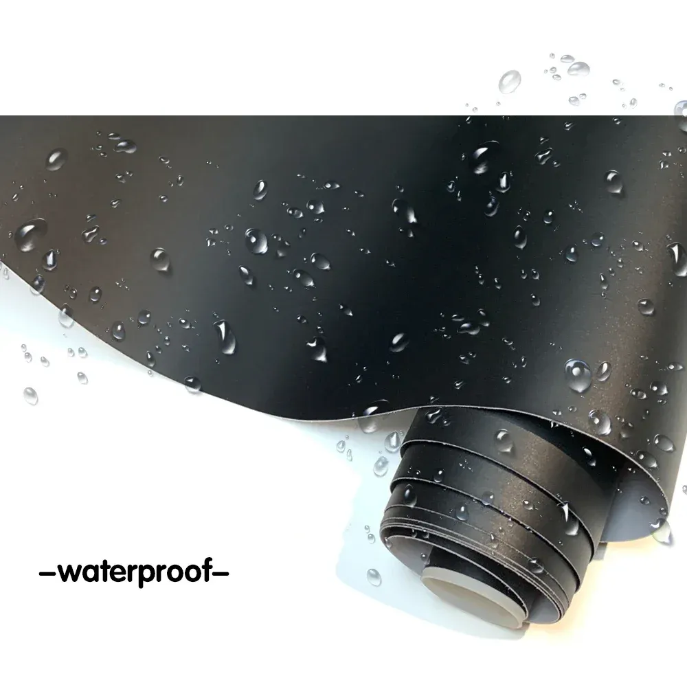 Matte Black Scratch &amp; Water-Resistant Adhesive Vinyl