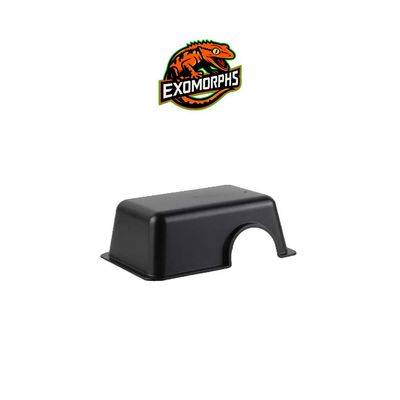Plastic Black Reptile Hide Box [Small]