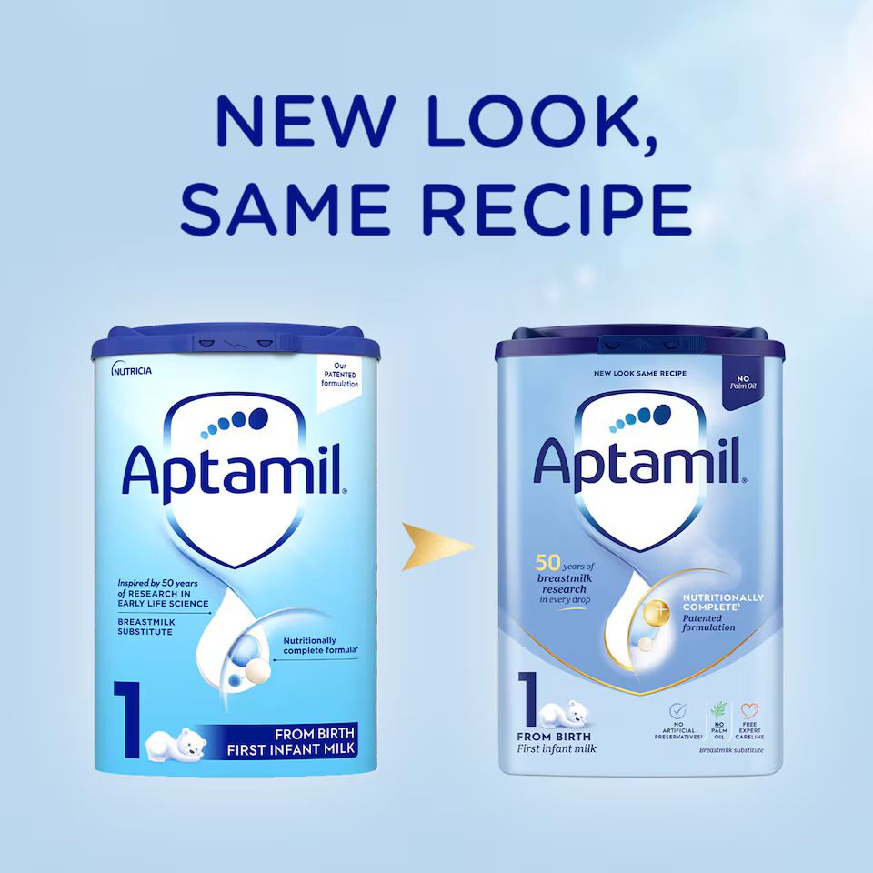 Aptamil 1 First Baby Milk Formula Powder from Birth 800g Tub