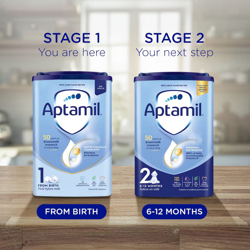 Aptamil 1 First Baby Milk Formula Powder from Birth 800g Tub