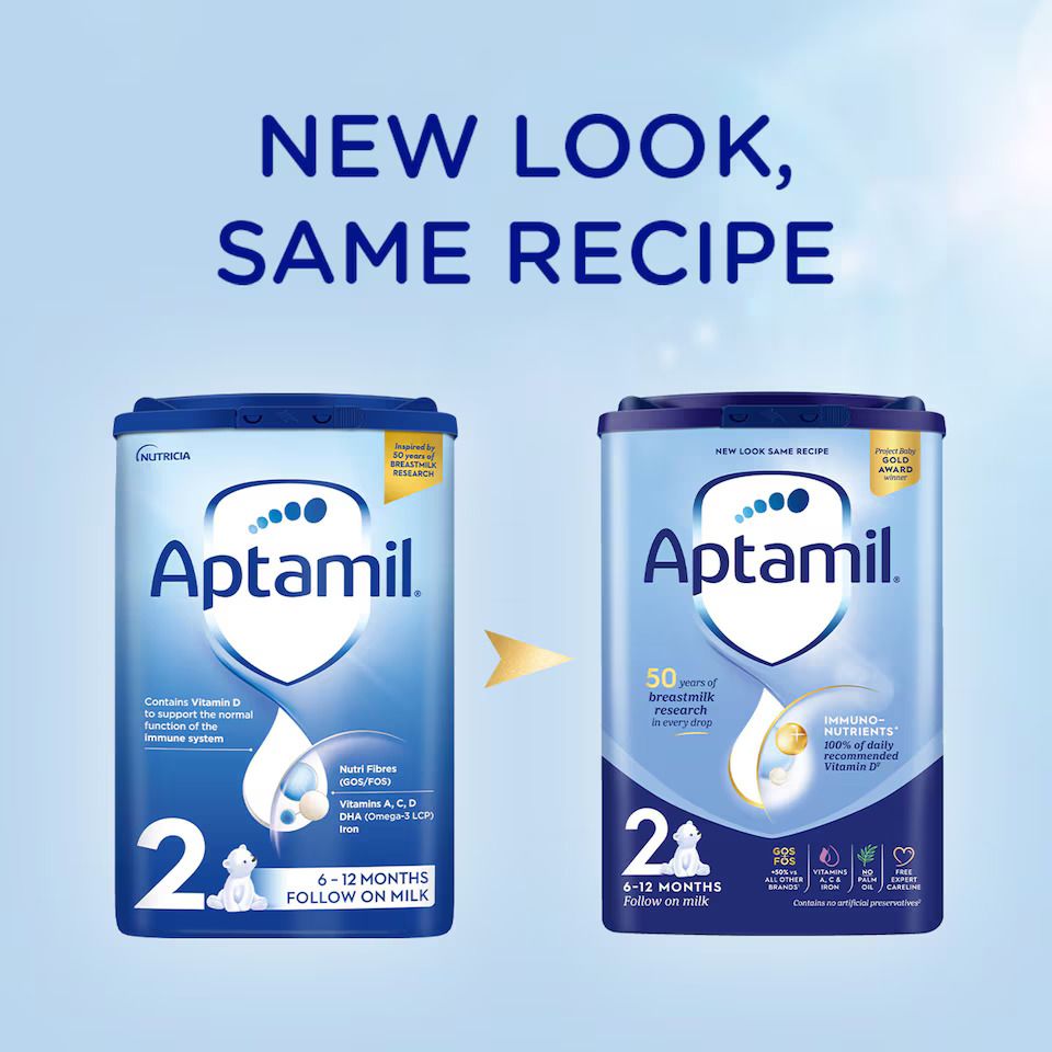 Aptamil 2 Follow On Baby Milk Formula Powder 6-12 Months 800g