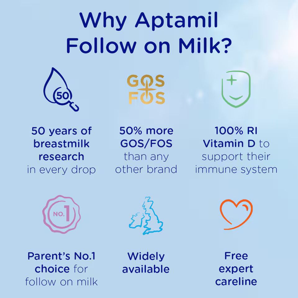 Aptamil 2 Follow On Baby Milk Formula Powder 6-12 Months 800g