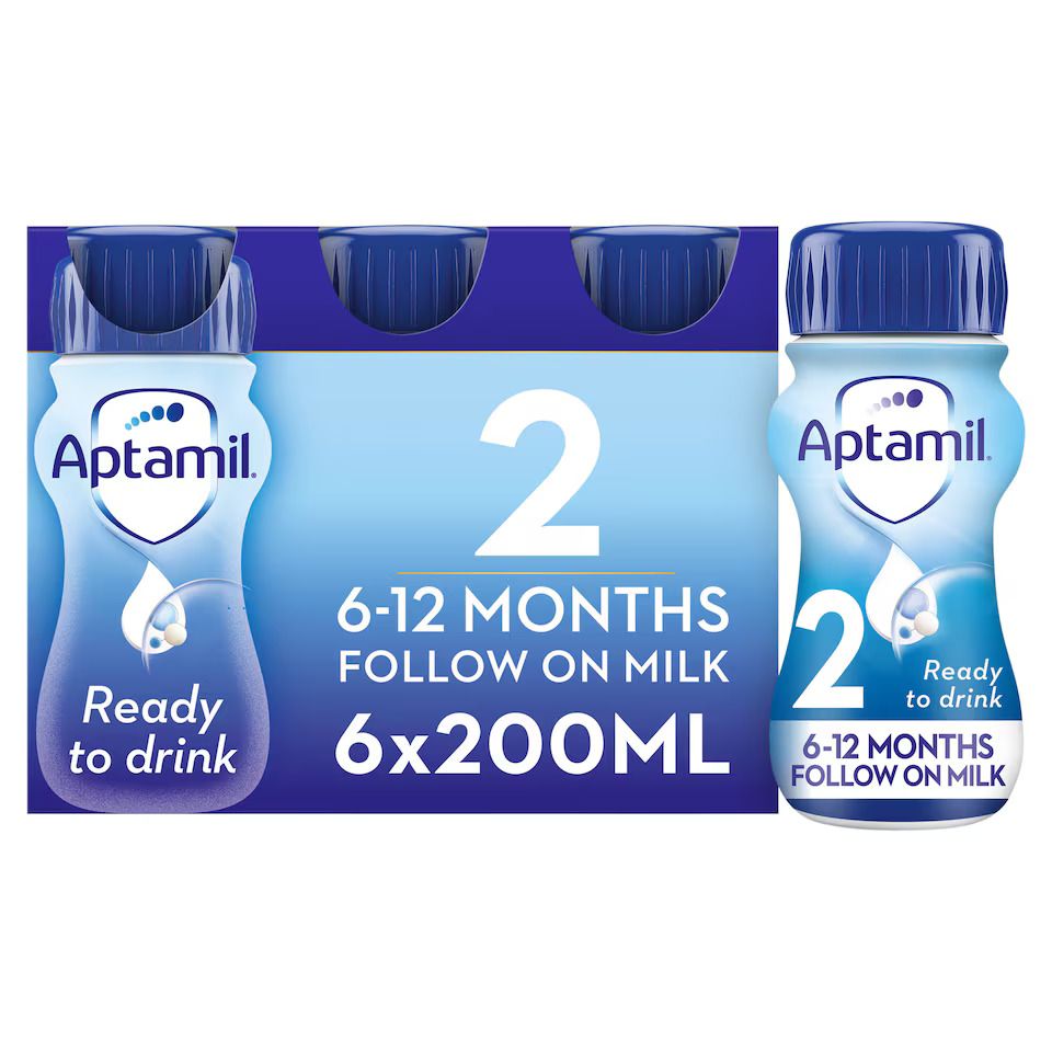 Aptamil 2 Follow On Milk Ready to Drink 6-12 Months 6 x 200ml