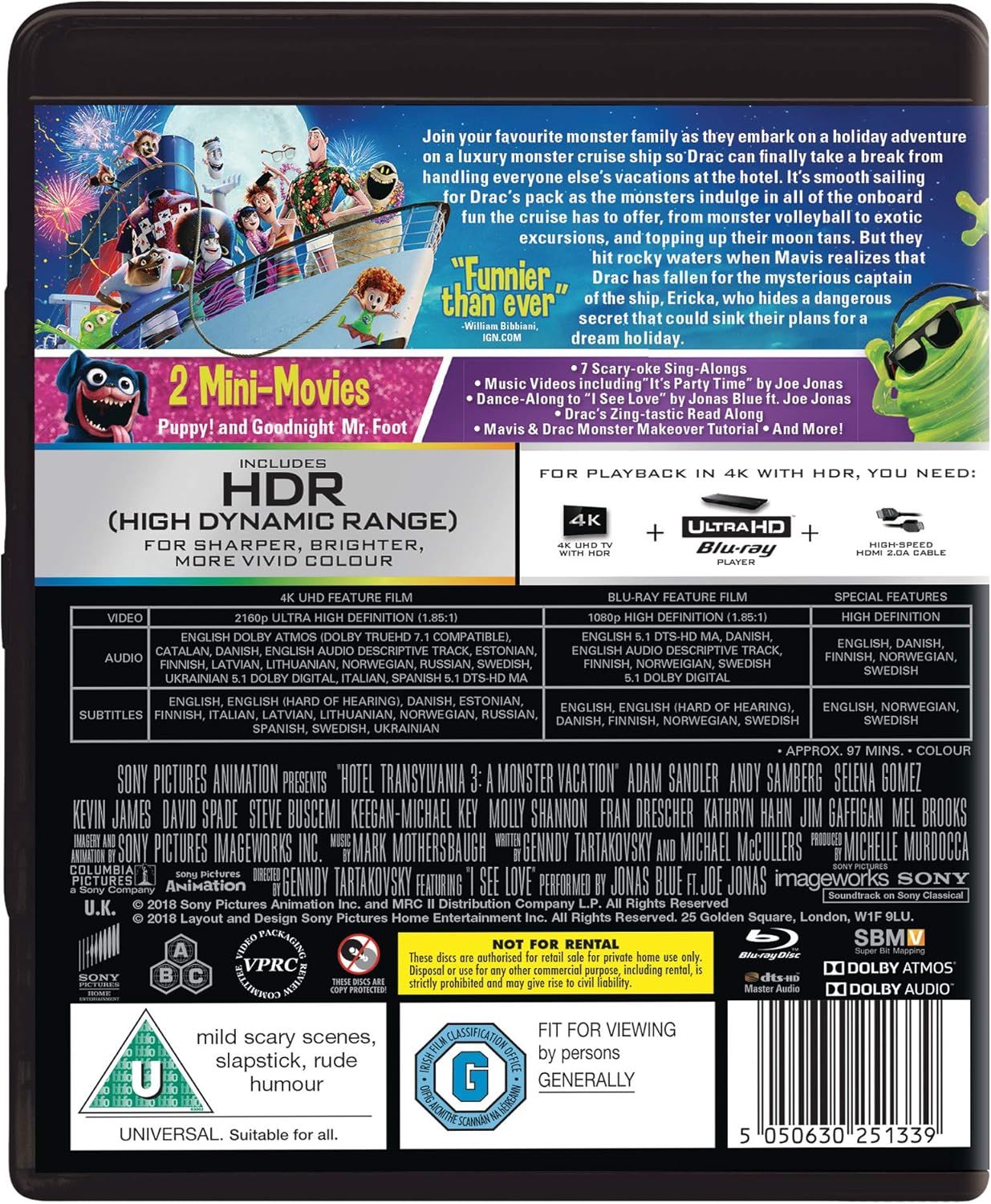 Hotel Transylvania 3 [2018] 4K Ultra HD + Blu-ray [Region Free]