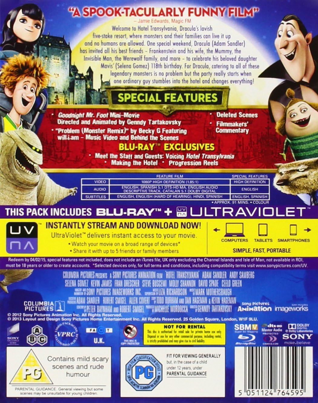 Hotel Transylvania [2012] Blu-ray [Region Free]