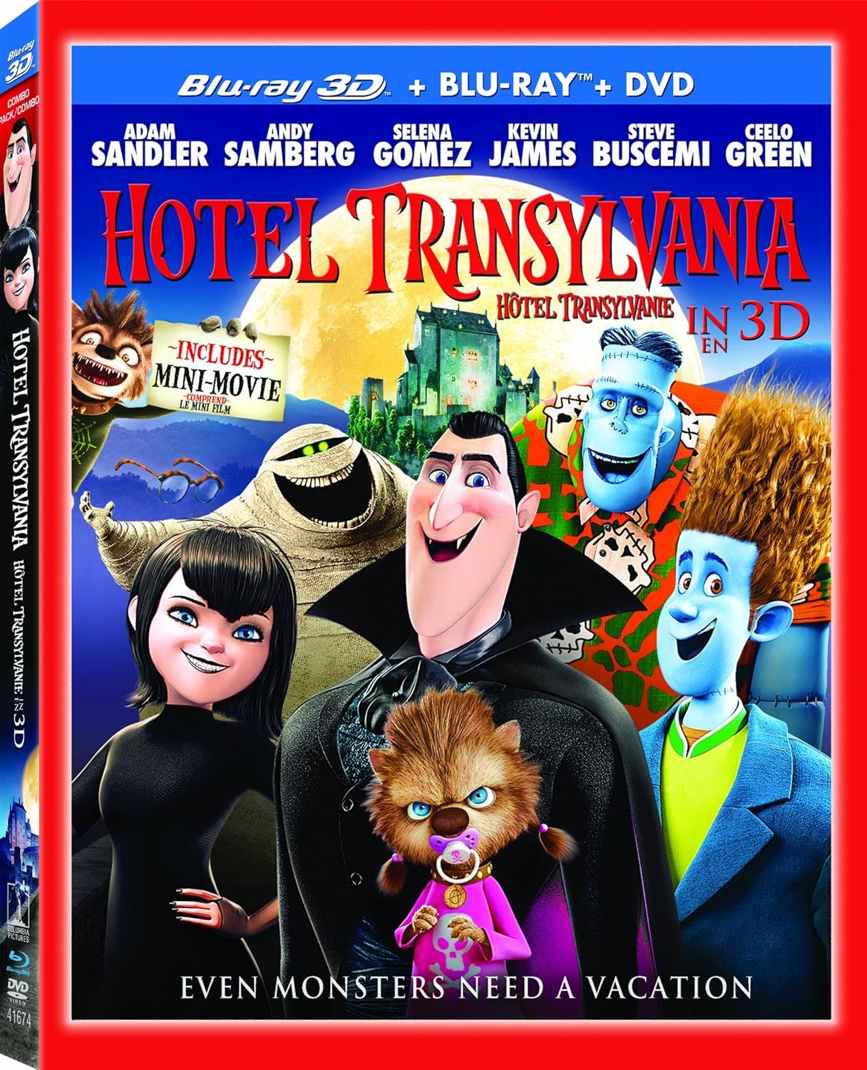 Hotel Transylvania [2012] Blu-ray 3D + Blu-ray + DVD [Region Free]