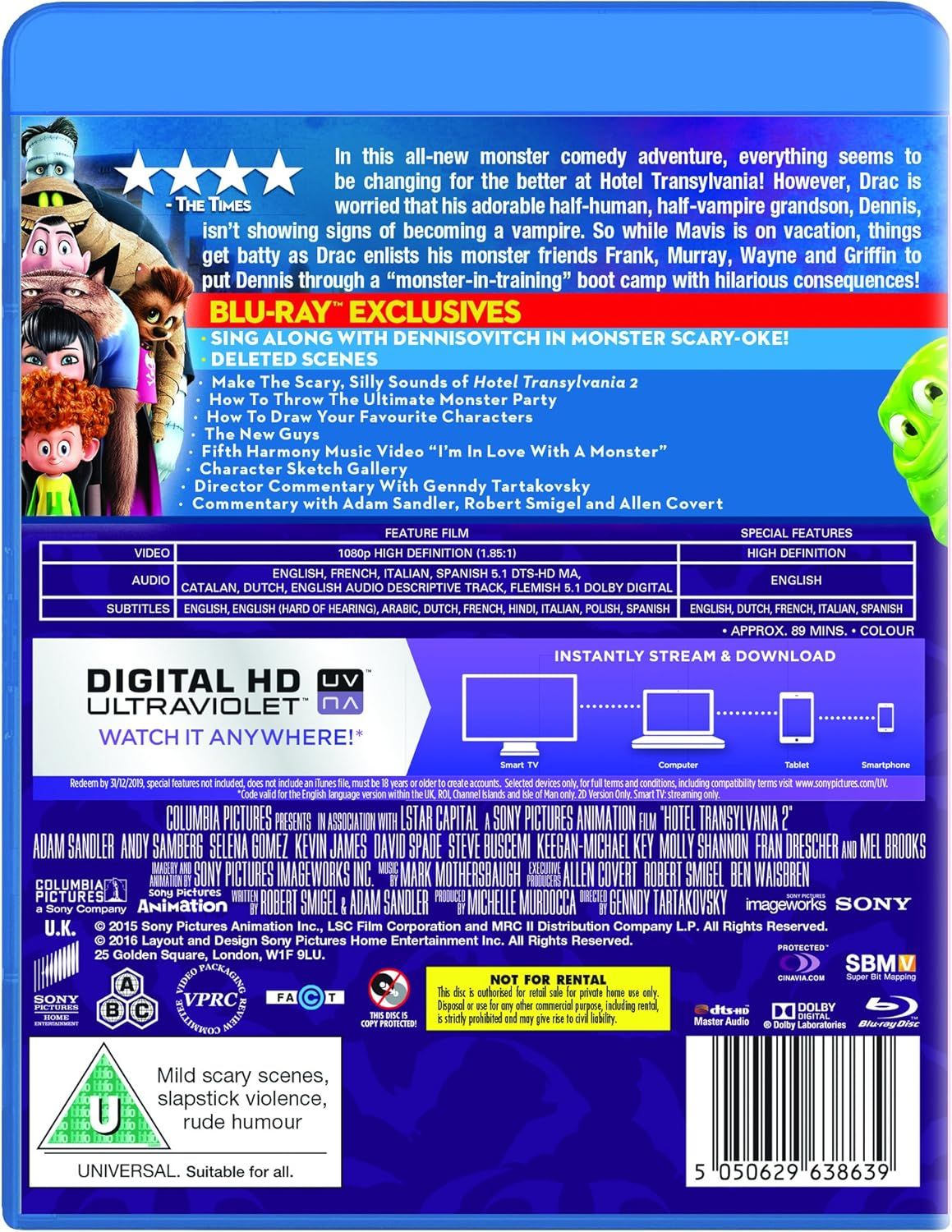 Hotel Transylvania 2 [2015] Blu-ray [Region Free]