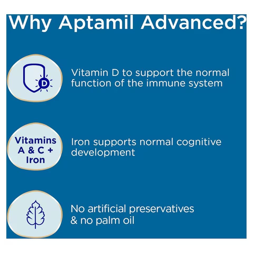 Aptamil Advanced 3 Toddler Milk Formula Powder 1-3 Years 800g Tub