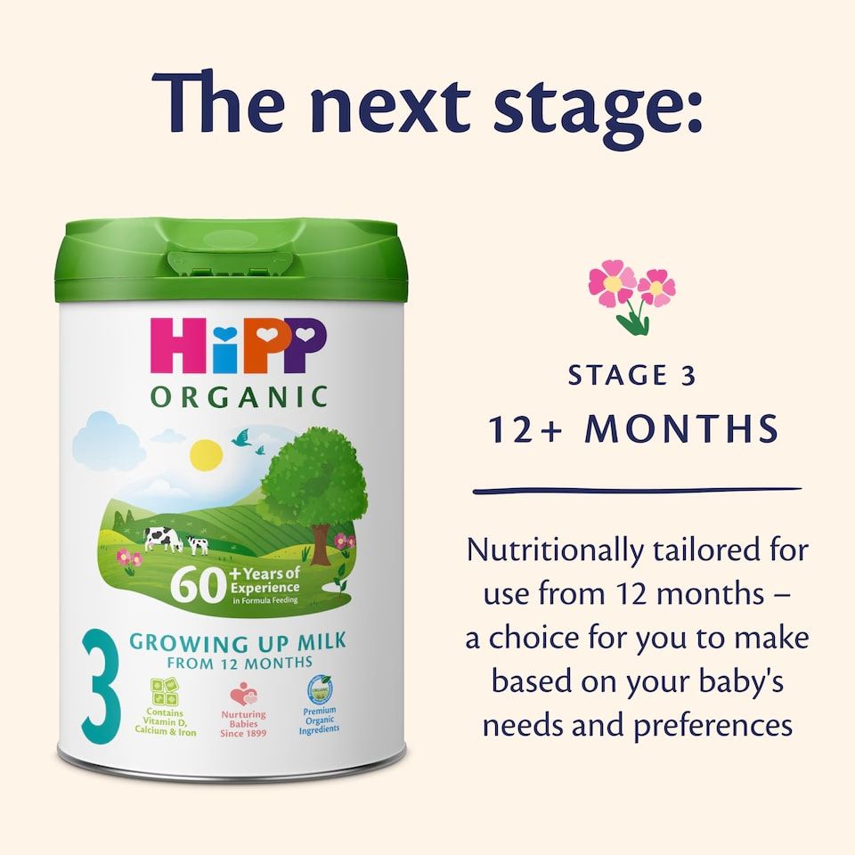 HiPP Organic 2 Follow on Baby Milk Powder Formula, From 6 Months, 800g Tub