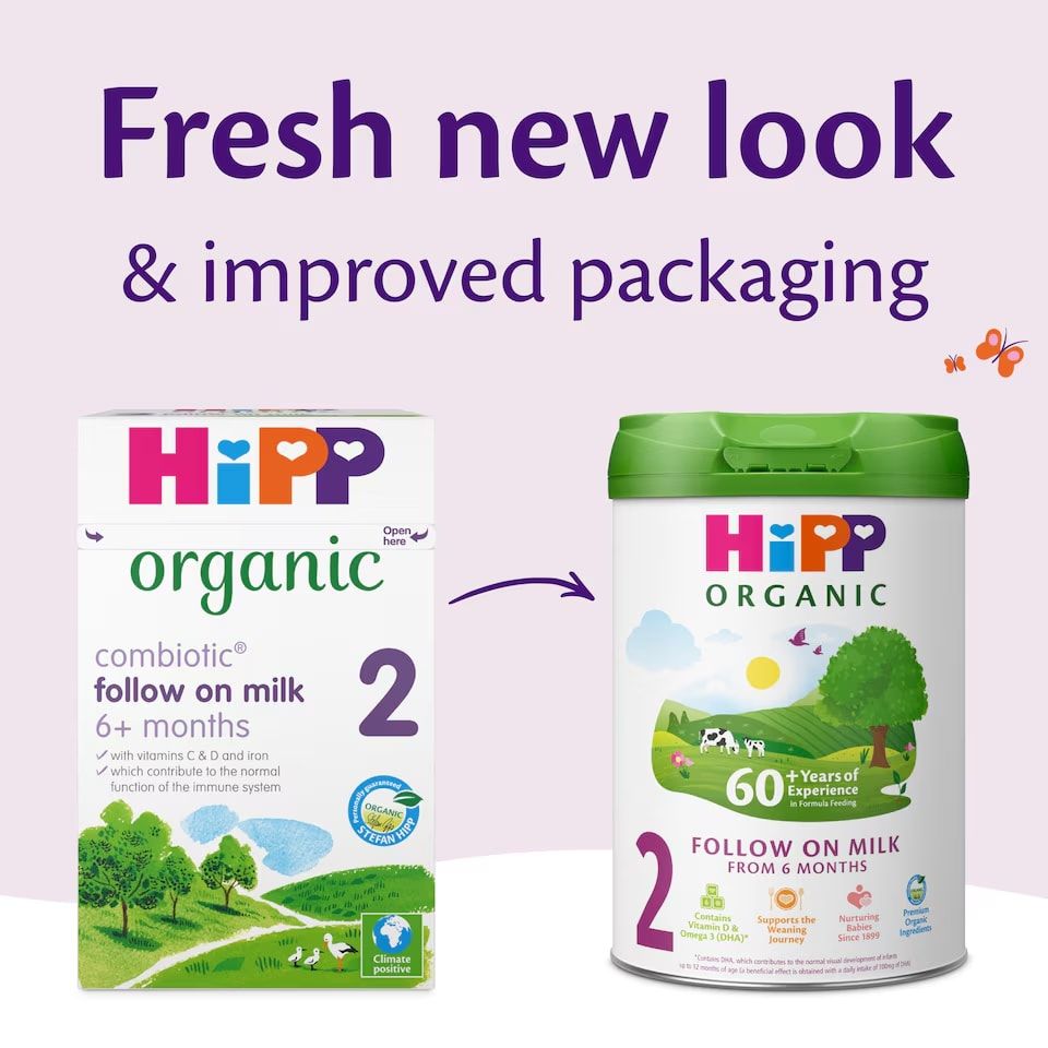 HiPP Organic 2 Follow on Baby Milk Powder Formula, From 6 Months, 800g Tub