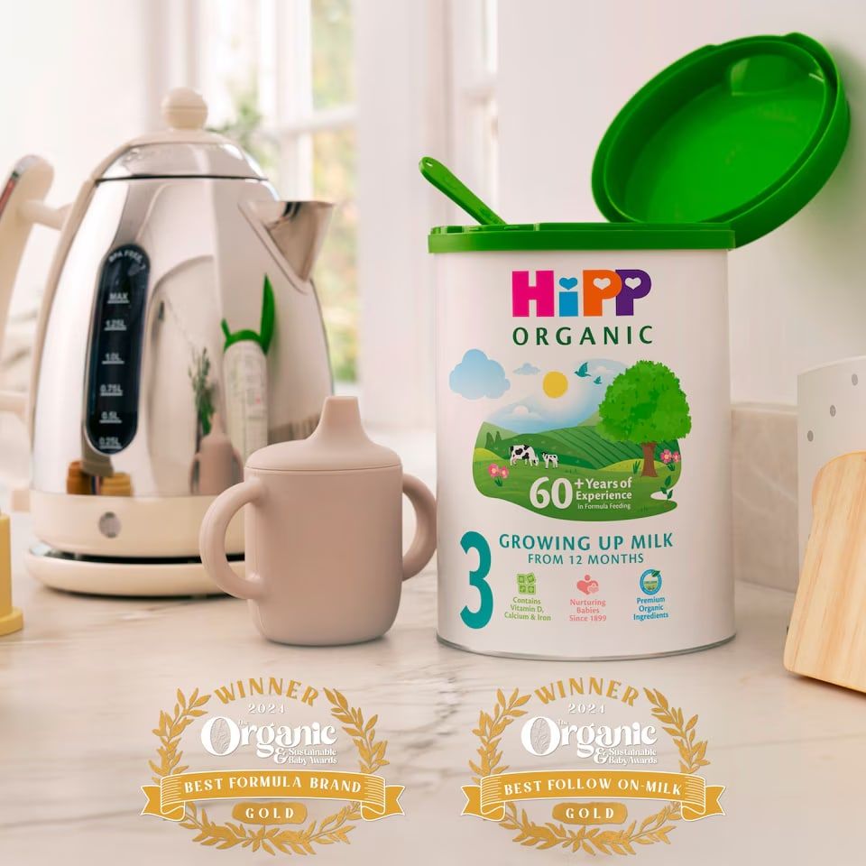 HiPP Organic 3 Growing up Baby Milk Powder Formula, From 12 Months, 800g Tub