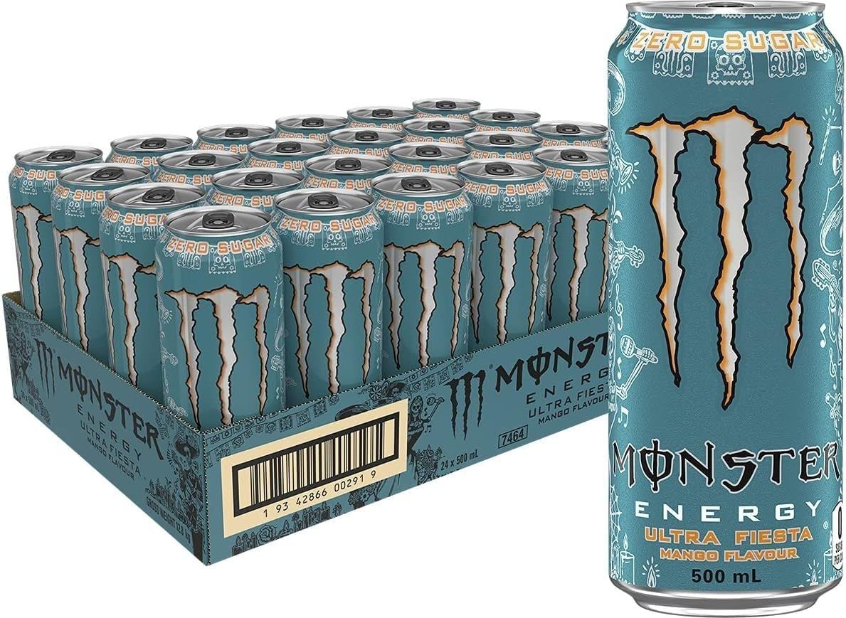 Monster Energy Ultra Mango Fiesta [Zero Sugar] 500ml Can [CASE of 24 Cans]