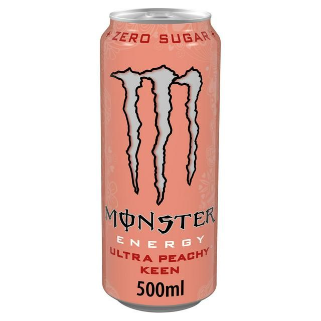 Monster Energy Ultra Peachy Keen [Zero Sugar] 500ml Can [CASE of 24 Cans]