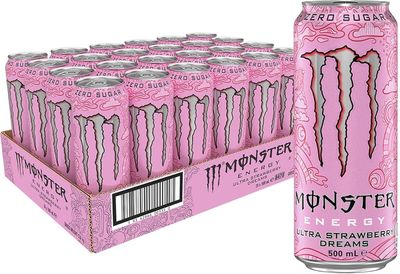 Monster Energy  Ultra Strawberry Dreams [Zero Sugar] 500ml Can [CASE of 24 Cans]